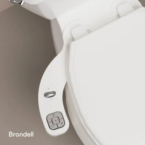 Miniatura 4 de Brondell FSP-250 FreshSpa Thinline Accesorio esencial de bidé de precisión para asientos de inodoro con presión de agua ajustable, control de brazo