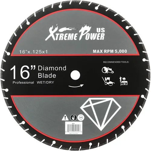 Miniatura 6 de XtremepowerUS 3200W Sierra Circular Demo de Corte de Disco Eléctrico para Concreto Húmedo/Seco con Rodillo de Guía de Corte de 40 cm