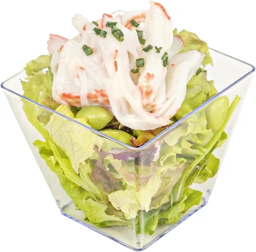 Miniatura 8 de Restaurantware - Mini tazas Kova de 4 onzas, 100 tazas cuadradas pequeñas para aperitivo: duradero, desechable, taza de parfait de plástico