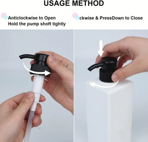 Miniatura 6 de Dispensador de champú y acondicionador (juego de 3, 21 onzas), moderno y recargable, para jabón de ducha, dispensador de gel corporal vacío para baño