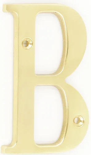 Miniatura 13 de ZW Hardware B100 Letra M de latón macizo de latón brillante de 4 pulgadas