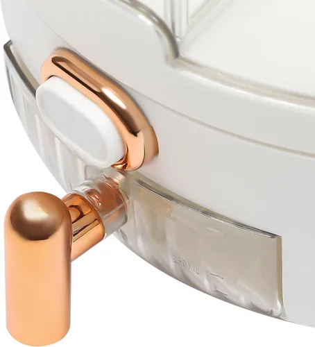 Miniatura 7 de Dispensador de arroz de 15 libras, PET, dispensador de alimentos secos giratorio de 360°, contenedor de almacenamiento de granos de cocina con 6