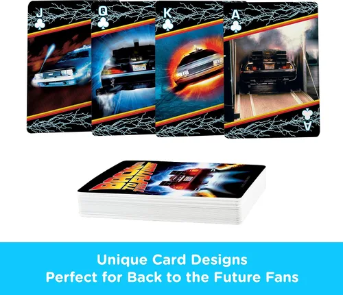 Miniatura 3 de AQUARIUS Regreso al futuro naipes tamaño estándar - Baraja temática con 52 diseños únicos de películas - Regalo de mercancía coleccionable