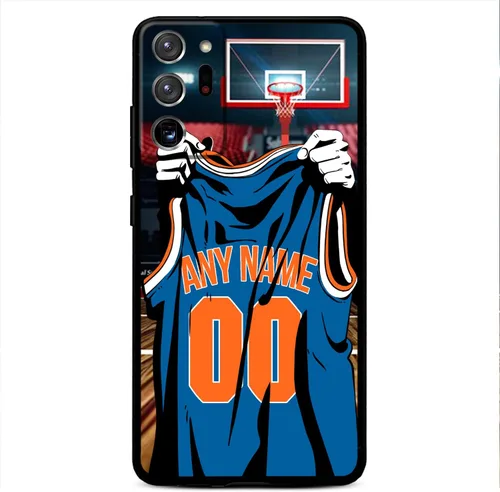 Miniatura 26 de Nombre y número personalizados, camiseta de baloncesto de Los Ángeles, funda de silicona líquida para Samsung Galaxy Note 20/20 Ultra 10 Pro Note 9