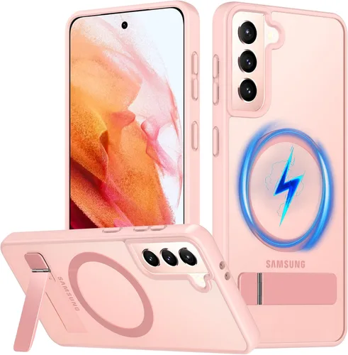 Miniatura 8 de OWKEY Funda para Samsung Galaxy A37/A36 Bark Phone Pro 5G con soporte, magnética, a prueba de golpes, para Magsafe translúcida mate, transparente