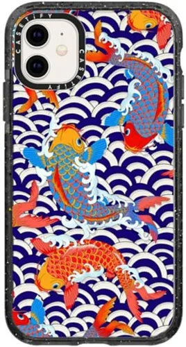 Miniatura 46 de CASETiFY Impact - Funda para iPhone 11 - Flower Power Retro - Negro Transparente