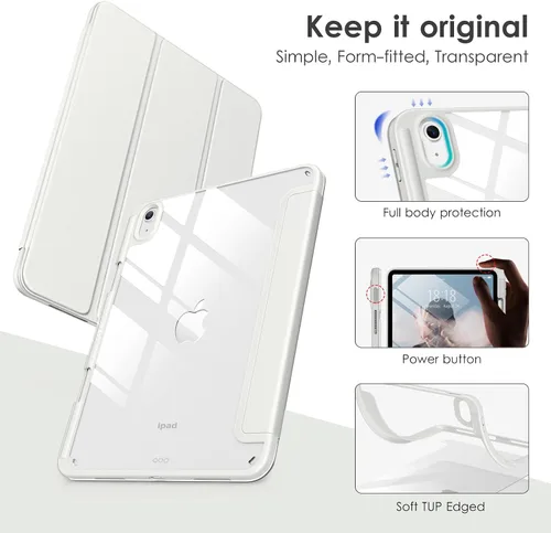 Miniatura 3 de VIKESI - Funda para iPad (A16) 11 pulgadas 2025 y iPad 10ª generación 10.9 pulgadas 2022, con parte trasera transparente y marco de TPU a prueba