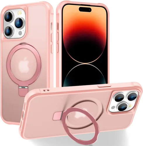 Miniatura 179 de CHAOFEnG Funda magnética compatible con iPhone 11 con soporte, prueba de caídas de grado militar, compatible con imán, anillo translúcido, parte