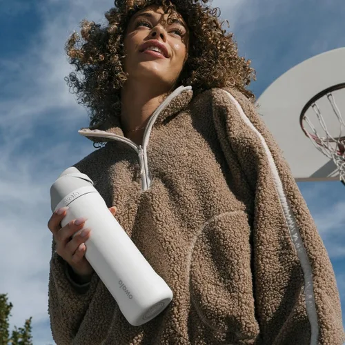 Miniatura 6 de Owala FreeSip - Botella de agua aislada de acero inoxidable con popote para deportes y viajes, botella de agua deportiva sin BPA, 24 onzas, Muddy