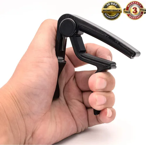 Miniatura 2 de Cejilla de guitarra para guitarra eléctrica acústica (negro Cpao)