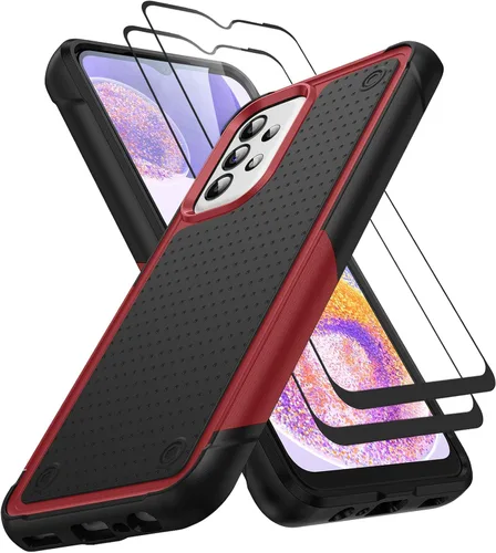 Miniatura 156 de Jeylly Compatible con Samsung Galaxy A22 5G Funda, Funda Samsung A22 5G con 2pcs protectores de pantalla de vidrio templado