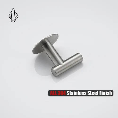 Miniatura 8 de JQK - Ganchos autoadhesivos para toallas cepillados, sin taladro, para adherir en la pared, para abrigos, batas y ropa, para baño, cocina, garaje