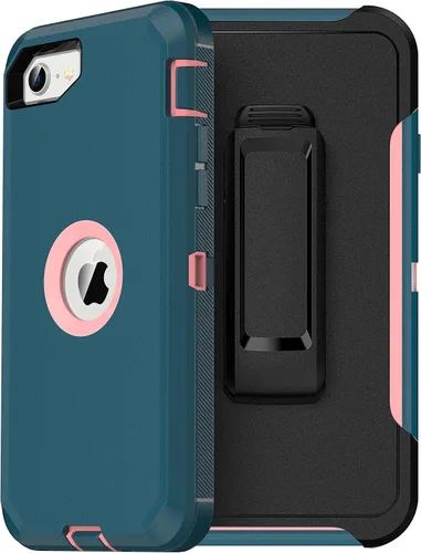 Miniatura 22 de MXX Funda diseñada para iPhone SE 2020/SE 2022, funda protectora resistente con protector de pantalla [3 capas] cubierta de protección de goma