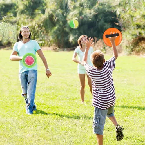 Miniatura 7 de Juego de pelota para lanzar y atrapar, juego de captura de diseño de frutas para niños y adultos, playa, patio, césped, al aire libre, interior, 6