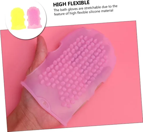 Miniatura 9 de FOMIYES 2 unids cepillo de guante de baño cuerpo de silicona exfoliante masajeador de mano guantes de ducha exfoliante guante de ducha exfoliante