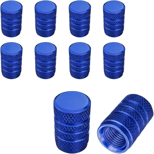 Miniatura 7 de Ziciner 5 PCS Tapas de Válvula de Neumático de Automóvil, Juego de Tapas de Aire de Aluminio, A Prueba de Polvo y Resistentes a la Corrosión, Púrpura