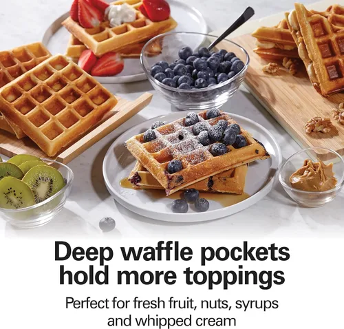 Miniatura 3 de Hamilton Beach, (26020) Wafflera estilo belga, 4 piezas