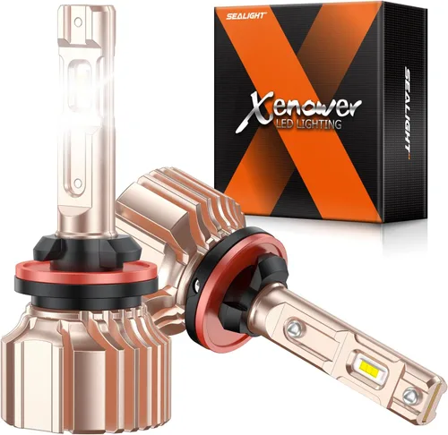 Miniatura 11 de SEALIGHT Bombillas LED antiniebla H11 H16 H8 o DRL, 14000 lúmenes, 6500 K, blanco frío, 600% de brillo, chips LED CSP H8 H11, luces antiniebla
