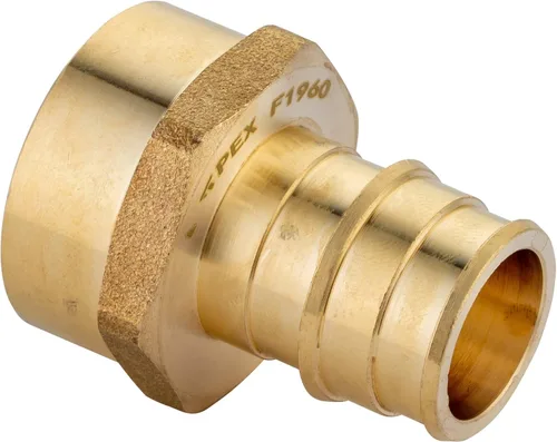 Miniatura 2 de Paquete de 2 accesorios de latón EFIELD Pex A de expansión de flujo completo de 1 pulgada x 1 pulgada, adaptador NPT hembra F1960 solo para tubería