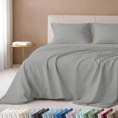 Miniatura 35 de California Design Den Juego de sábanas tamaño King, 100% algodón, sábanas lujosas de 600 hilos con bolsillo profundo, ropa de cama duradera con 16