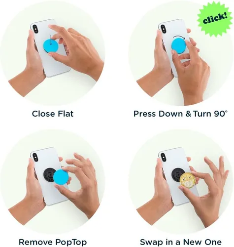 Miniatura 8 de PopSockets - Empuñadura para teléfono con soporte expandible, PopSockets para teléfono - Máscara facial de descanso