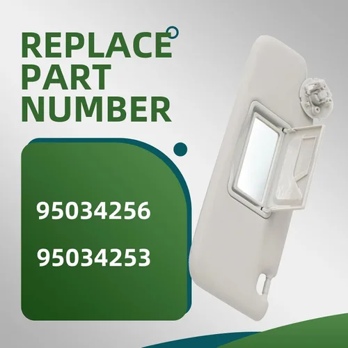 Miniatura 6 de Par de viseras grises para el lado izquierdo del conductor y el lado del pasajero compatible con Cruze 2011-2016 1902188 95034256 95034253 visera