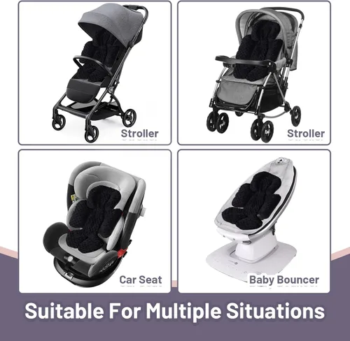 Miniatura 7 de KAKIBLIN Inserto de Asiento de Coche para Bebé, Soporte de Cabeza y Cuerpo para Asiento de Coche para Recién Nacido, Cojín de Asiento de Coche