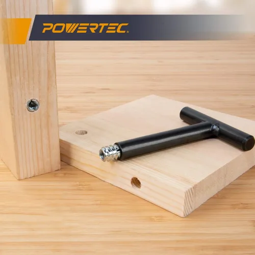 Miniatura 4 de POWERTEC 71380 T-Wrench Herramienta de instalación de inserción roscada 3/8 16 con mango en forma de T
