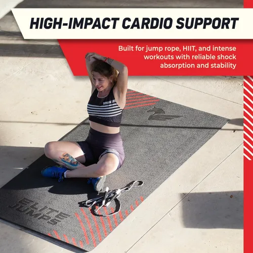 Miniatura 5 de EliteSRS Jumps Premium - Alfombrilla antideslizante de gran formato para entrenamiento en casa, adecuada para todas las superficies
