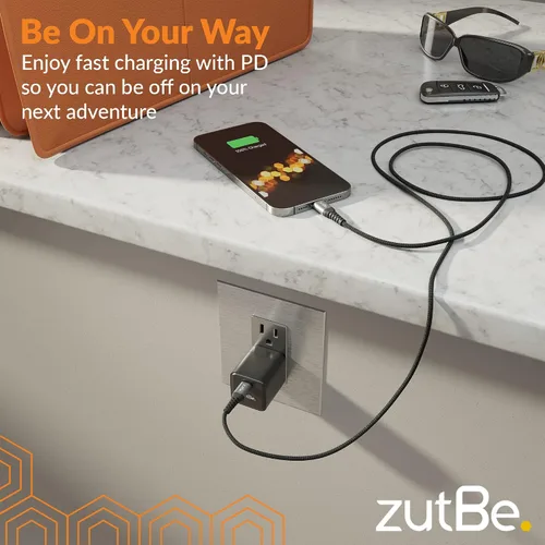 Miniatura 8 de zutBe Cargador de pared USB-C de 30 W, carga rápida PD PPS para iPhone 17, 16/15/14/13 Pro Max, Galaxy S23/S22, Pixel 8/7, iPad Pro/Mini