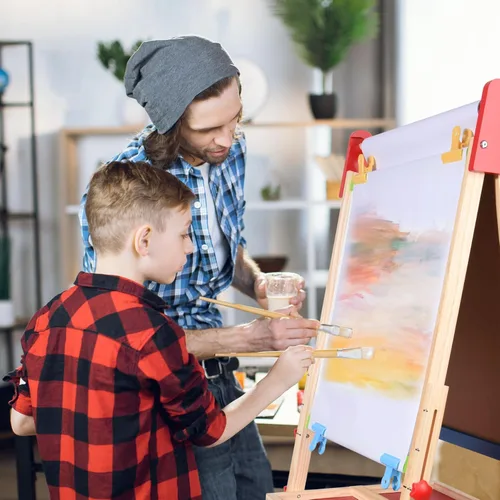Miniatura 8 de Rollo de papel de caballete Joyooss 18" x 984" (82'), Papel de dibujo para artes y manualidades, Rollo de papel para pintar caballete para niños
