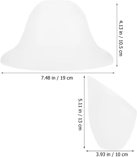 Miniatura 5 de Totority Pantalla de lámpara de plástico de herradura de repuesto de 4.13 pulgadas para lámparas de mesa, lámparas colgantes, lámparas de pie e