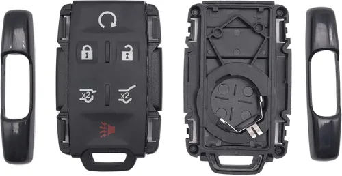 Miniatura 2 de 2 fundas para llavero de automóvil con control remoto sin llave, para Chevy Tahoe Suburban GMC Yukon M3N-32337100 (negro)