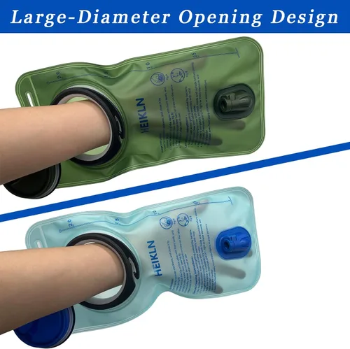 Miniatura 6 de HEIKLN Bolsa de hidratación de 1.5L-2L-3L, depósito de agua a prueba de fugas, sin BPA, bolsa de almacenamiento de agua militar, bolsa de 2L