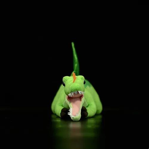 Miniatura 7 de lilizzhoumax Spinosaurus - Juguetes de peluche realistas de espinosaurio verde, animales de peluche suaves, juguetes realistas de 17.71 pulgadas