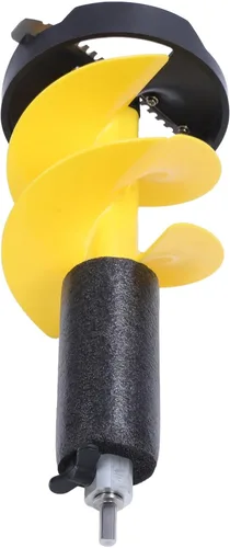 Garosa Taladro de mano de taladro de hielo de 8 pulgadas de diámetro, taladro de nailon de 17.7 pulgadas de largo para pesca en hielo, excavadora de