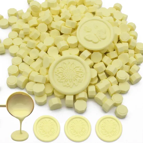 Miniatura 10 de 250 unidades de cuentas de cera de sello doradas antiguas, cuentas de cera premium de Andotopee para sellos de sellos, paquete de repuesto de perlas