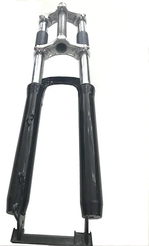 Miniatura 7 de Horquilla negra para bicicleta, 26 pulgadas de triple árbol Horquilla de suspensión - Horquilla de bicicleta motorizada a gas (negro)