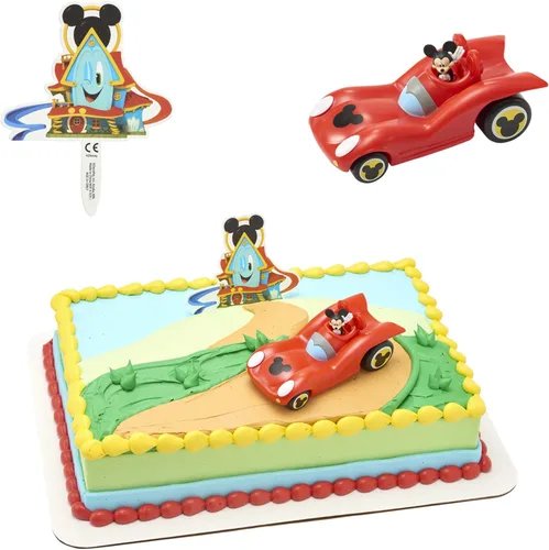Miniatura 12 de DecoSet® Disney Mickey Mouse y Minnie Mouse Set de Adornos para Pastel de 2 Piezas, Adornos para Pastel Duraderos de Plástico Seguro para Alimentos