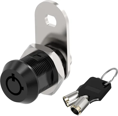 Miniatura 8 de Jayseon Paquete de 3 cerraduras de almacenamiento para caravana, cerraduras de gabinete de 5/8 pulgadas con llaves, cerradura de leva con llave Negro