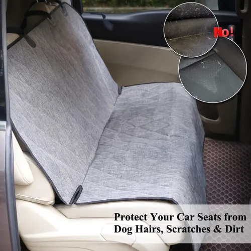 Miniatura 2 de Vivaglory - Fundas de asiento de automóvil para perro, con diseño sin falda, acolchado y duradero, 600 denier, Oxford, 4 capas protectores de coche
