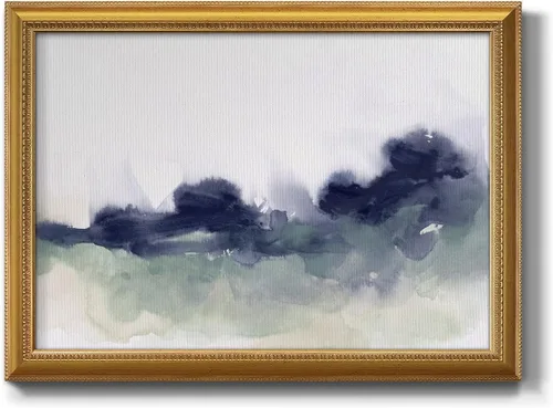 Miniatura 12 de Arte de pared de mapa de Estados Unidos azul sobre líneas blancas y rojas, pintura de fondo, arte abstracto moderno, decoración del hogar, lienzo
