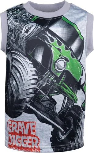 Miniatura 5 de Monster Jam Conjunto de 3 piezas de camiones camiseta sin mangas, pantalones cortos de rizo francés