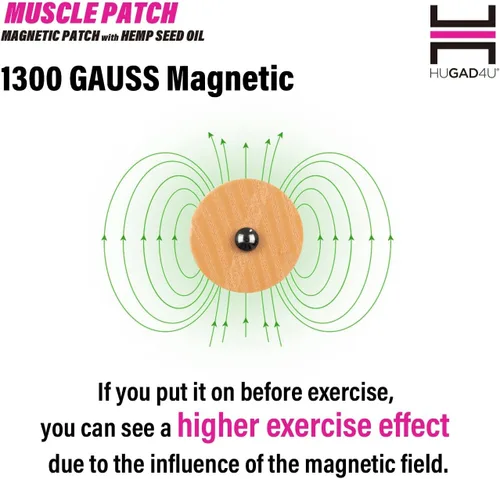 Miniatura 7 de [Paquete de 90] Parche magnético muscular con aceite natural, parches magnéticos de acupresión, 1300 Gauss, terapia magnética, energías magnéticas