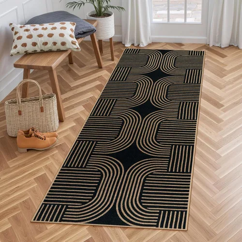 Miniatura 50 de Alfombra Moderna de Yute Fácil de Limpiar Arcoíris Lahome, 2x6 Alfombra de Pasillo Lavable para Cocina, Alfombras de Pasillo para Pasillos, Alfombra