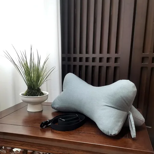 Miniatura 2 de Almohadas cervicales y cervicales con forma de hueso de perro con funda extraíble lavable con bucles en cualquier extremo para automóvil, autobús