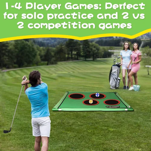 Miniatura 6 de Juego de astillado de golf para exteriores e interiores: juegos de golf en el patio trasero para adultos y golfistas, regalos de cumpleaños