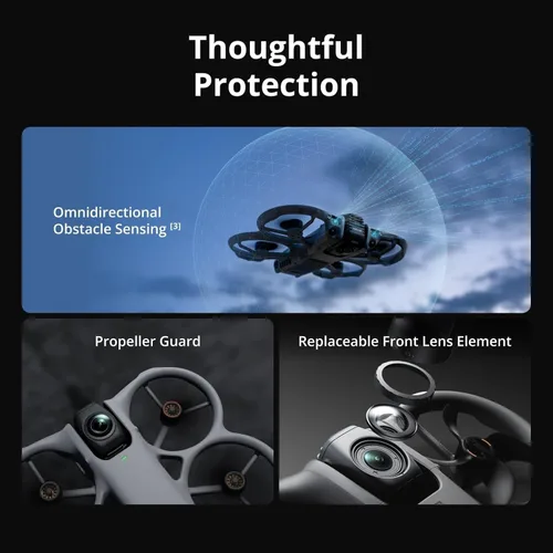 Miniatura 7 de DJI Avata 360 Motion Fly More Combo, dron de 360° con imágenes 8K 360° de 1 pulgada, cámara de 360° con protector de hélice. Incluye gafas N3 y RC