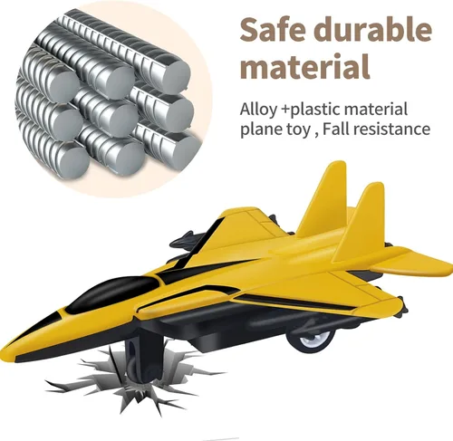 Miniatura 3 de Paquete de 8 juguetes de avión para niños de 3, 4, 5, 6 a 9 años, aviones de metal fundido a presión, aviones de combate, aviones a chet