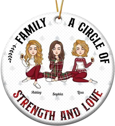 Miniatura 26 de Adorno personalizado con texto en inglés «Best Friend are Hard to Find Because The Very Best is Already Mine», adorno de Navidad personalizado 2023
